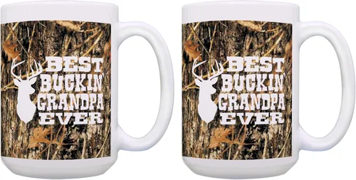 Miniatura 8 de ThisWear Grandpa Gifts Hunting Camo Best Buckin' Grandpa Ever Gift Taza de café de cerámica de 11 oz con asa