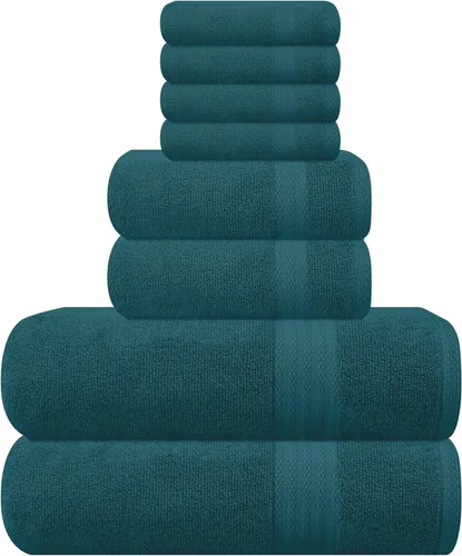 Miniatura 21 de GLAMBURG - Juego de 12 toallas faciales ultrasuaves de 13 x 13 pulgadas, 100% algodón, duraderas y altamente absorbentes, ideales para baño, cocina