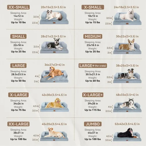 Miniatura 2 de Cama ortopédica impermeable para perros pequeños, cama para perros de tamaño mediano, cómoda cama para mascotas y gatos con lados, funda extraíble