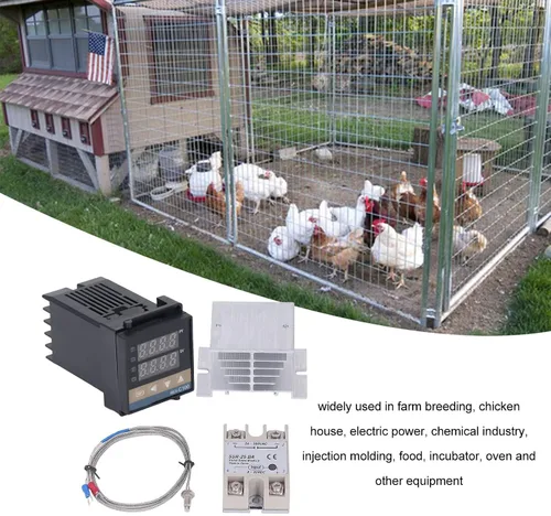 Miniatura 5 de Rex C100 Controlador de temperatura Pid Controladores de temperatura Kit 32.0-752.0 °F Impermeable Alta Precisión Rex C100 Controlador