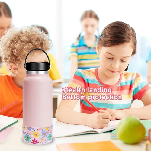 Miniatura 4 de HEYSKAY Funda protectora de silicona para botella de agua Hydro Flask y compatible con Stanley Tumbler, Yeti, Simple Modern, accesorios para Flor