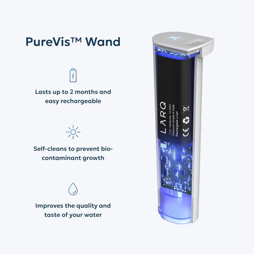Miniatura 5 de LARQ PureVis - Jarra de agua 3 en 1, purificador, filtro y seguimiento, jarra purificadora de agua de 8 tazas con filtro avanzado para agua limpia