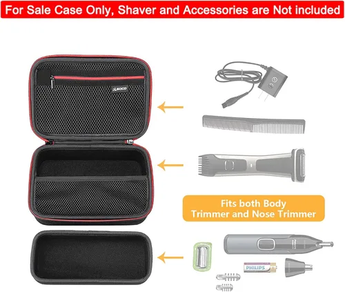 Miniatura 2 de RLSOCO Funda de transporte para Philips Bodygroom Series 7000 BG7040/42, BG7030/49, BG2039/42 y Nosetrimmer 3000 NT3600/4 (solo funda)