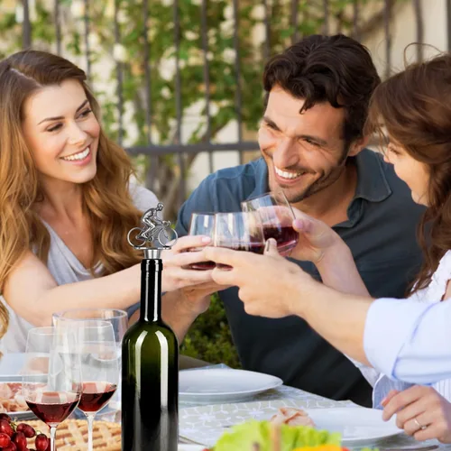 Miniatura 4 de LKKCHER Tapón de vino de ciclismo, regalos de vino para bicicleta, regalos del día del padre, regalos de Navidad, regalos de cumpleaños para hombres