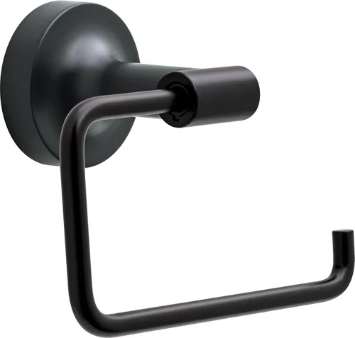Franklin Brass Voisin (1 paquete) Soporte para papel higiénico, Euro Poste único de montaje en pared para rollo de papel higiénico TP Negro mate