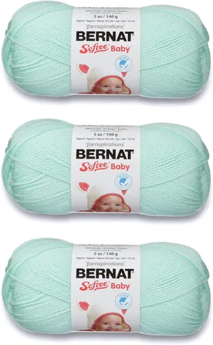 Miniatura 33 de Bernat Softee - Ovillo de lana para bebé, 5 onzas, calibre 3 ligero, color verde hierba