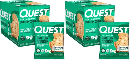 Miniatura 12 de Galleta de proteínas Quest Nutrition, aptas para la dieta Keto, rica en proteínas, baja en carbohidratos, sin soja.