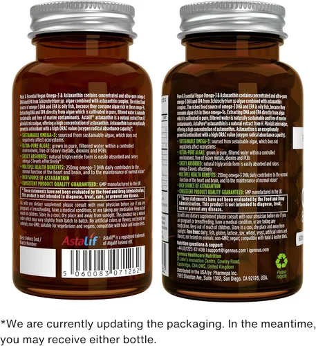 Miniatura 7 de Igennus - Aceite de algas naturales veganas omega-3, DHA y EPA, certificado puro, suplemento de ácidos grasos a base de plantas, con antioxidante