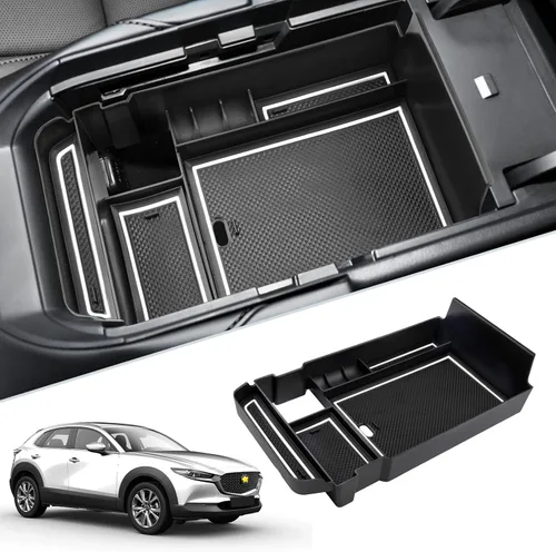 Miniatura 9 de SKTU Organizador de consola central para Mazda CX-30 2020-2026 2023 2024 2025 2026 CX-30 Accesorios 2024 2025 2026 CX30 bandeja de consola central