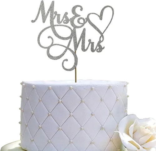 Miniatura 9 de Decoración para tartas de la señora y la señora, decoración para tartas de boda y aniversario, homosexuales y lesbianas, unión matrimonial LGBT