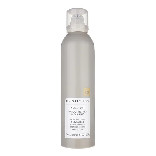 Kristin Ess Mousse voluminizador Hair Instant Lift con aceite de ricino, aumenta el volumen + espesa, culturismo, sujeción duradera, no pegajosa,