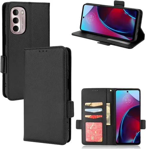 Miniatura 33 de Funda de piel sintética compatible con Motorola Moto E22 4G, funda de piel sintética compatible con Motorola Moto E22i 4G, color negro