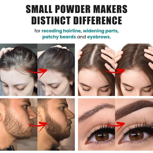 Miniatura 3 de Polvo de retoque de raíz, polvo de cobertura rápida de línea capilar gris para mujeres y hombres, de larga duración y cobertura natural, compacto
