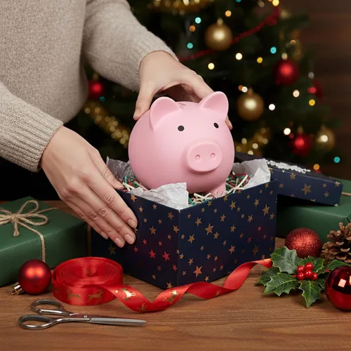 Miniatura 5 de Alcancía para Sbrvaniy Piggy Coin Banks para niños y niñas, mi primer banco de dinero de plástico irrompible tamaño S/M/L decoración ahorro Navidad