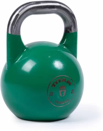 Miniatura 10 de Titan Fitness Pesa rusa de competencia, fundición de una sola pieza, marcas KG, entrenamiento de cuerpo completo