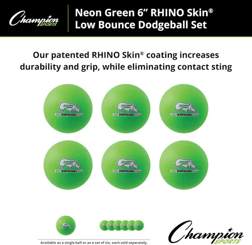 Miniatura 2 de Champion Sports® Rhino Skin® Juego de pelotas de eva de bajo rebote y unidades individuales para patio de juegos, educación física, patio trasero