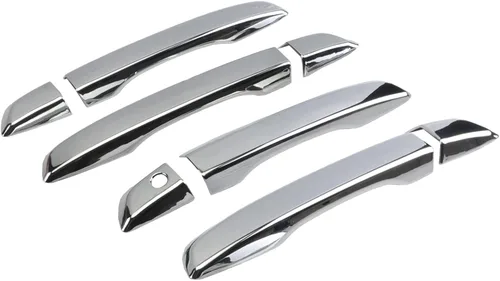 Miniatura 7 de Cubierta de Manija de Puerta Cromada Compatible con Honda Civic Sedán Hatchback Coupé Tipo R de 10ª Generación 2016 2017 2018 2019 2020 2021 Manija