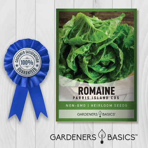Miniatura 6 de Gardeners Basics, Semillas de lechuga romana para plantar, Parris Island Cos Heirloom, variedad vegetal sin OMG, 0.07 onzas de semillas ideales