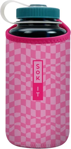 Miniatura 101 de Sok It BotlSok Funda para botella de agua con cubierta de neopreno aislante (Floral abstracto, se ajusta a CamelBak o Nalgene de 12 onzas)
