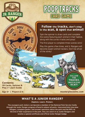 Miniatura 3 de Masterpieces Jr Ranger Poop Tracks, juego de cartas para edades de 6 años, 2-6 jugadores, mediano