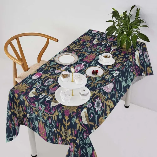 Miniatura 69 de Mantel de Mesa William Morris, Diseño Original William Morris Rústico de Granja Familiar con Estampado Étnico Mínimo para Decoración de Fiesta