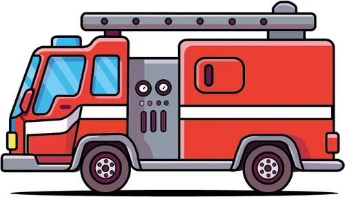 Adhesivo decorativo para pared de pared de vinilo con diseño multicolor de camión de bomberos, 12 x 20 pulgadas, adhesivo para dormitorio de niños,