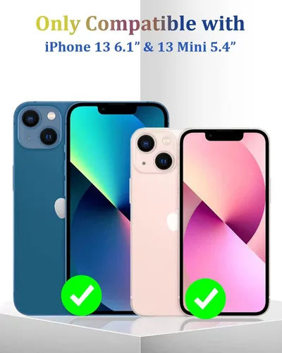 Miniatura 2 de [Paquete de 3] Protector de lente de cámara compatible con iPhone 13 y iPhone 13 Mini, cubierta de cámara de vidrio templado 9H de alta calidad