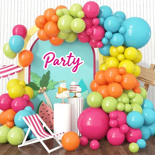 Miniatura 8 de Kit de arco de globos azules, kit de guirnalda de arco de globos azul marino y blanco con globos de confeti azul claro azul cromado, globos azules