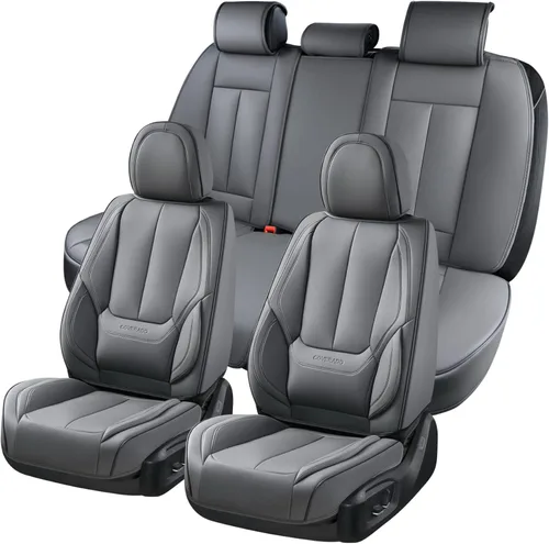 Miniatura 52 de Coverado Juego completo de fundas de asiento de automóvil, fundas de asiento para automóviles, fundas de asiento de coche beige para asientos