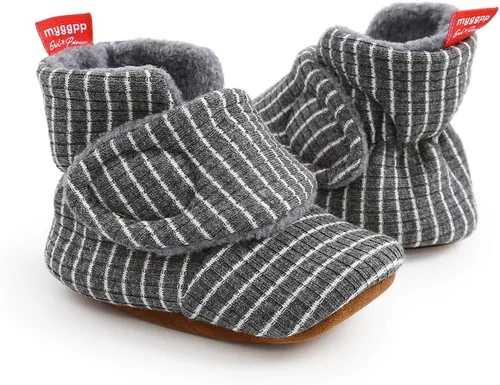 Miniatura 38 de SOFMUO Pantuflas unisex para bebé, niña, niño, ligeras, antideslizantes, para interiores, zapatos de casa, botines para niños pequeños