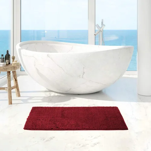 Miniatura 7 de AOACreations Alfombra de baño de chenilla, lanudo y peludo, tapete de baño extralargo, 20 x 59 pulgadas, felpa suave y lujosa, pelo alto