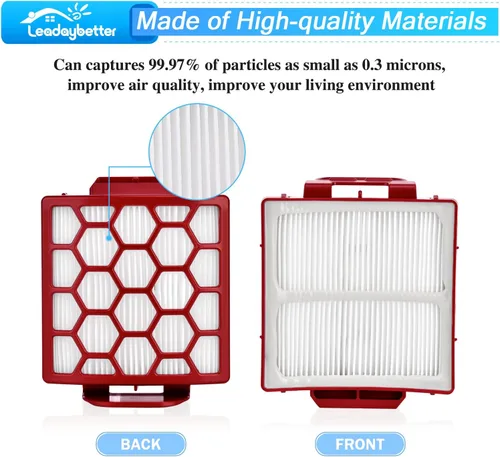 Miniatura 3 de Leadaybetter Filtro de repuesto ZU100 ZU102 para Shark Navigator Pet Plus NV150, NV251, NV255 y Zero-M Cepillo autolimpiante Pet Pro ZU60, ZU62