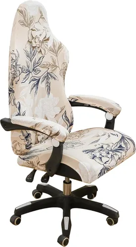 Miniatura 16 de FORCHEER Funda para silla de juegos con fundas para reposabrazos, estilo bohemio, 4 piezas, elásticas, para silla de computadora, juego de fundas