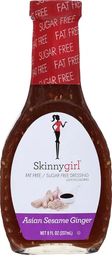 Skinnygirl Aderezo para Ensalada Sin Azúcar Sin Gluten, Sésamo Jengibre Asiático, 8 Onzas