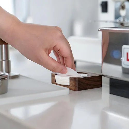 Miniatura 4 de watchget Soporte de filtro de papel espresso, contenedor de almacenamiento de filtro de café, dispensador de filtro de café compatible con filtros