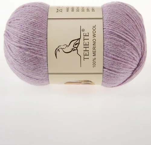 Miniatura 8 de Hilo de lana merino 100% para tejer, 3 capas, hilo de ganchillo lujoso, cálido, suave, ligero (gris oscuro, 3 bálsamo)