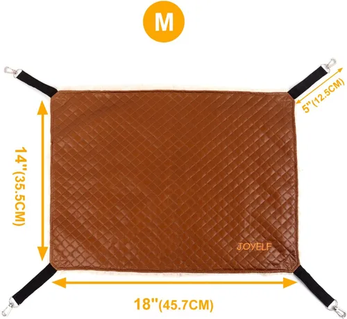 Miniatura 2 de JOYELF Hamaca para gatos, jaula reversible mediana para mascotas, cama suave para gatos, para gatitos, hurones, cachorros o mascotas pequeñas