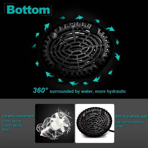 Miniatura 6 de Upettools Bomba de agua sumergible, bomba de agua multifuncional de circulación ultra silenciosa con mango para estanque, acuario, hidroponía