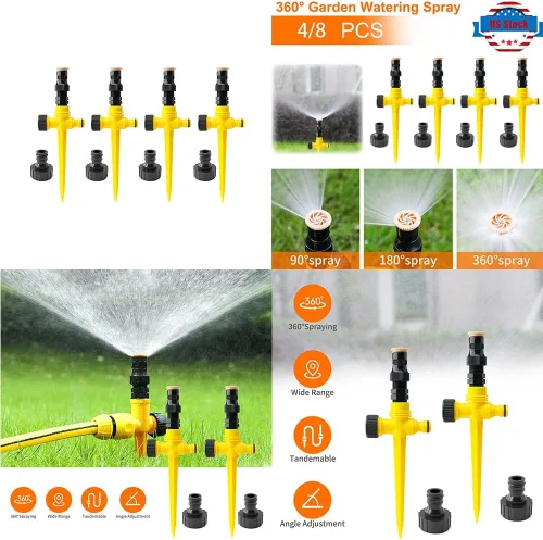 Miniatura 2 de Magik Sistema de riego automático multifunción con rotación de 360° y ajustable de 4 ~ 8 piezas (paquete de 4)
