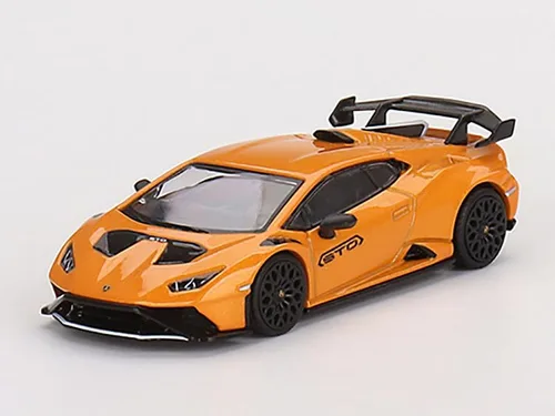 Miniatura 2 de Lambo Huracan STO Arancio Borealis Orange Metallic Edición limitada a 4800 piezas en todo el mundo 1/64 Modelo de auto fundido a presión por True