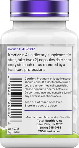 Miniatura 7 de tnvitamins Suplemento NAD+ de 1,000 mg por porción - 90 unidades Cápsulas NAD de alta potencia Dinucleótido de adenina de nicotinamida Apoyo