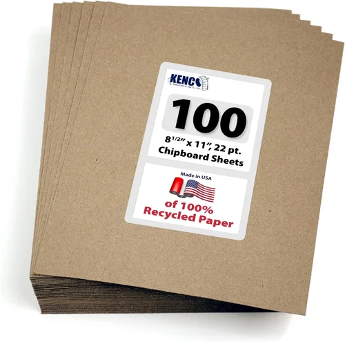 Miniatura 8 de Hojas de aglomerado de 8.5 x 11 pulgadas, 100 hojas de tablero de virutas de 22 puntos para manualidades y respaldos, gran alternativa a tableros