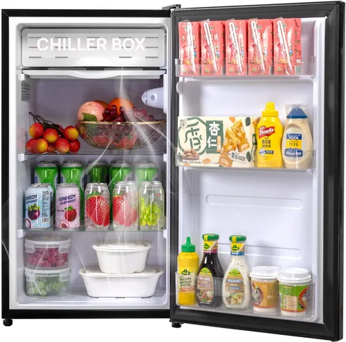 Miniatura 8 de Smad - Refrigerador compacto de 1.4 pies cúbicos, mini refrigerador con cerradura, refrigerador de 12V para vehículos recreativos, refrigerador de 2