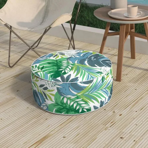 Miniatura 41 de Taburete inflable para exteriores de 31 pulgadas de diámetro x 14 pulgadas de alto, taburete portátil para todo tipo de clima, taburete de muebles