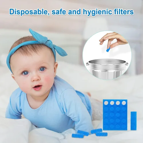 Miniatura 4 de Aspirador nasal para bebé con 24 filtros, succionador de nariz para bebé para niños pequeños, compatible con Dr. Noze Best NozeBot Aspirador nasal