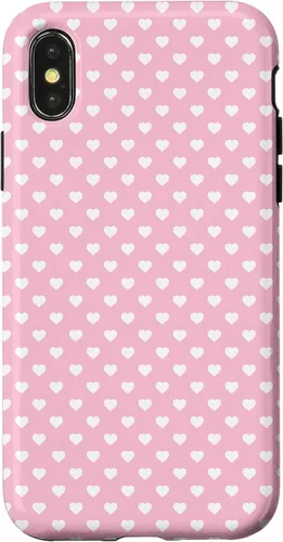 Miniatura 5 de Funda para iPhone 11 Pro Max con diseño de corazones, color rosa claro, blanco y rosa claro para mujeres y niñas