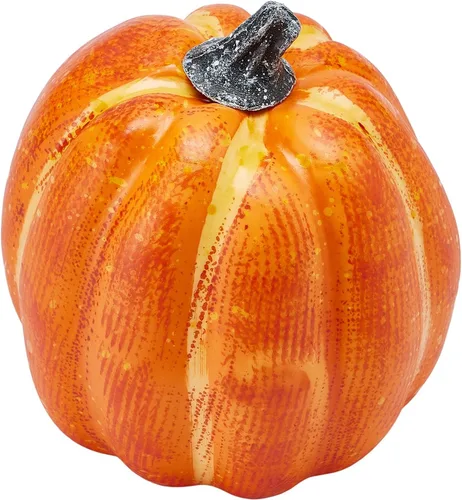 Miniatura 2 de woshilaocai 7 calabazas artificiales para decoración de otoño, cosecha, Acción de Gracias, Halloween, vacaciones, decoración de casa de campo