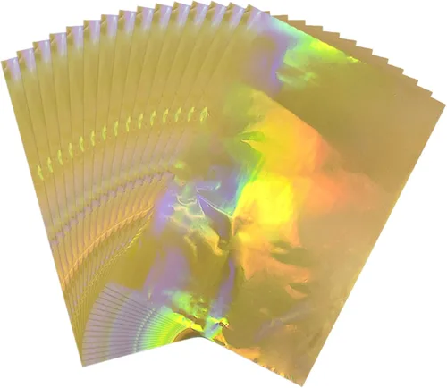 Miniatura 24 de Briartw Papel de Aluminio Termoadhesivo 20x29cm Paquete de 50 Hojas Papel Reactivo para Sellado en Caliente por Impresora Láser y Laminadora