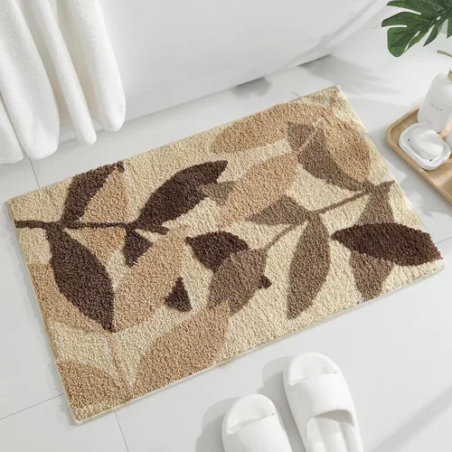 Miniatura 13 de Gibelle Alfombra de baño azul, antideslizante, fuerte y absorbente de agua, tapete de baño de microfibra de felpa, lavable a máquina, tapete