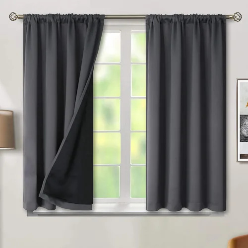Miniatura 86 de BGment - Cortinas opacas para sala de estar de 63 pulgadas de largo, juego de 2 paneles, cortinas para oscurecer toda la habitación, cortinas